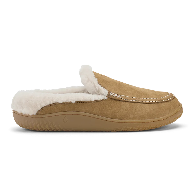 OluKai Women's Nohea Kolo Slde Mule Slipper in Tan/Tan