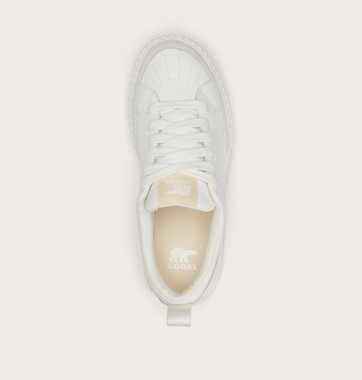 Sorel Women's Ona Ave Low Waterproof Sneaker in Sea Salt, Bleached Ceramic