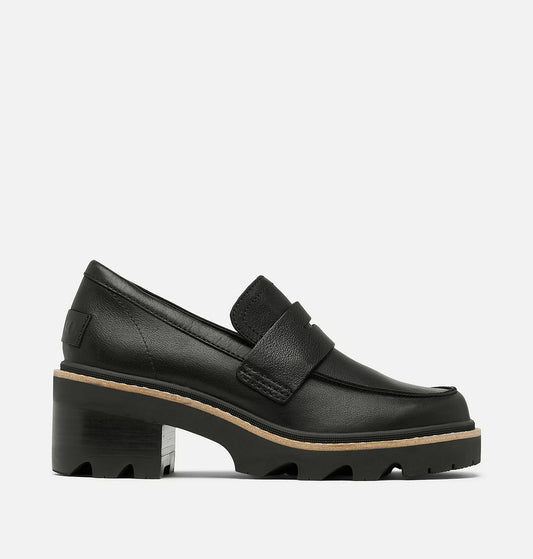 Sorel Women's Joan Now City Leather Heeled Loafer in Black