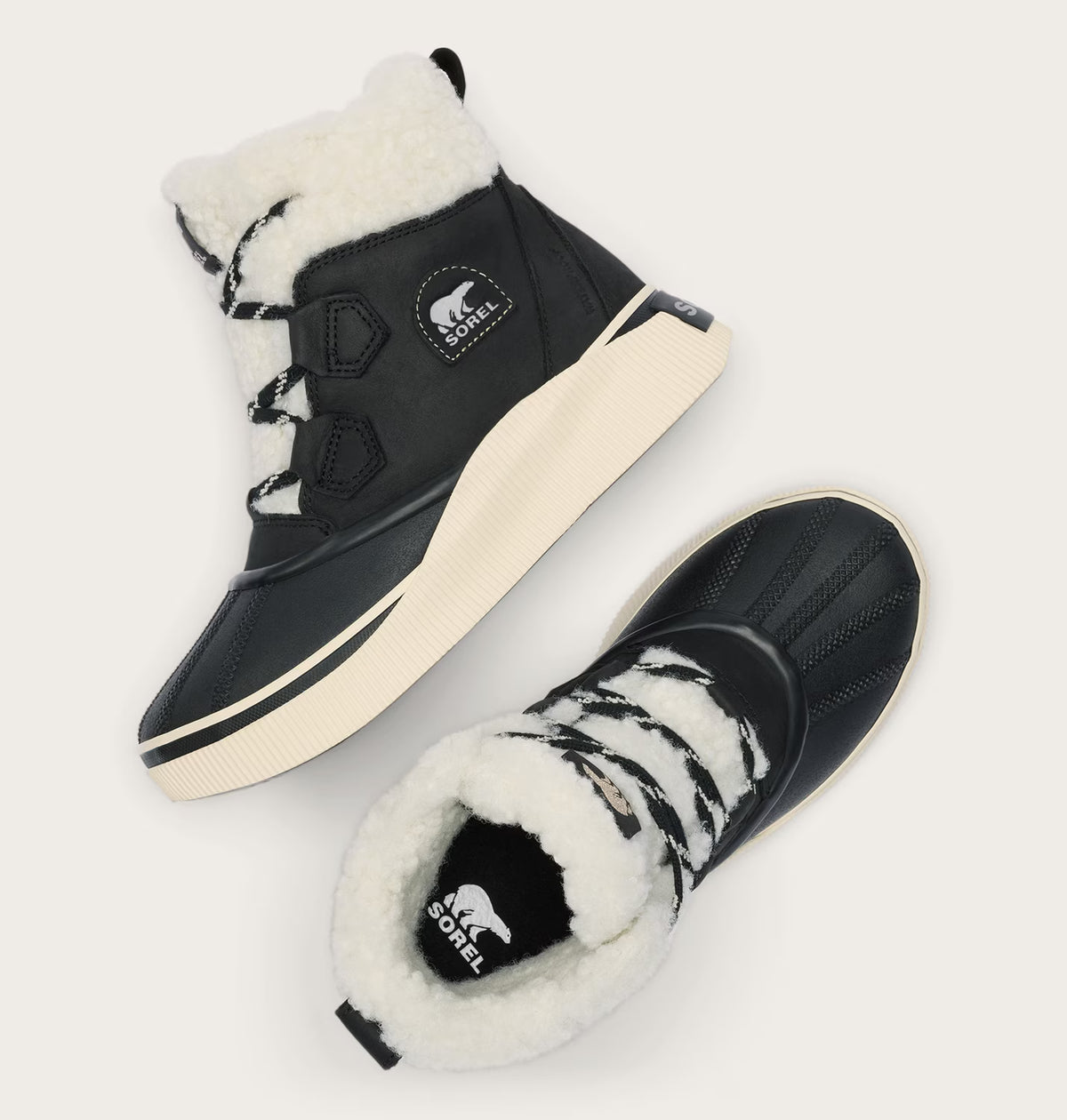 Sorel Women's Out N About IV Chillz Winter Boot in Black/Sea Salt