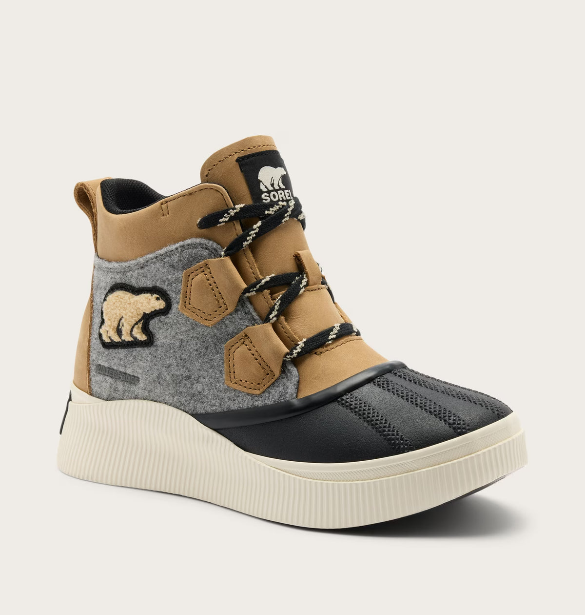 Sorel Women's Out N About IV Classic Waterproof Boot in Caribou Buff/Black