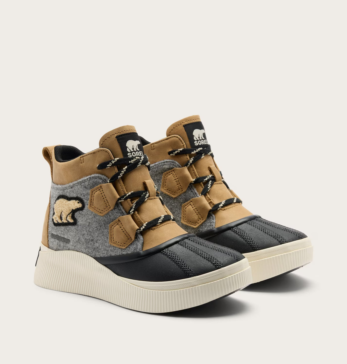 Sorel Women's Out N About IV Classic Waterproof Boot in Caribou Buff/Black