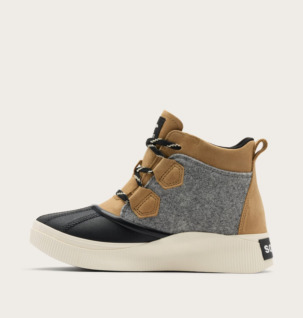 Sorel Women's Out N About IV Classic Waterproof Boot in Caribou Buff/Black