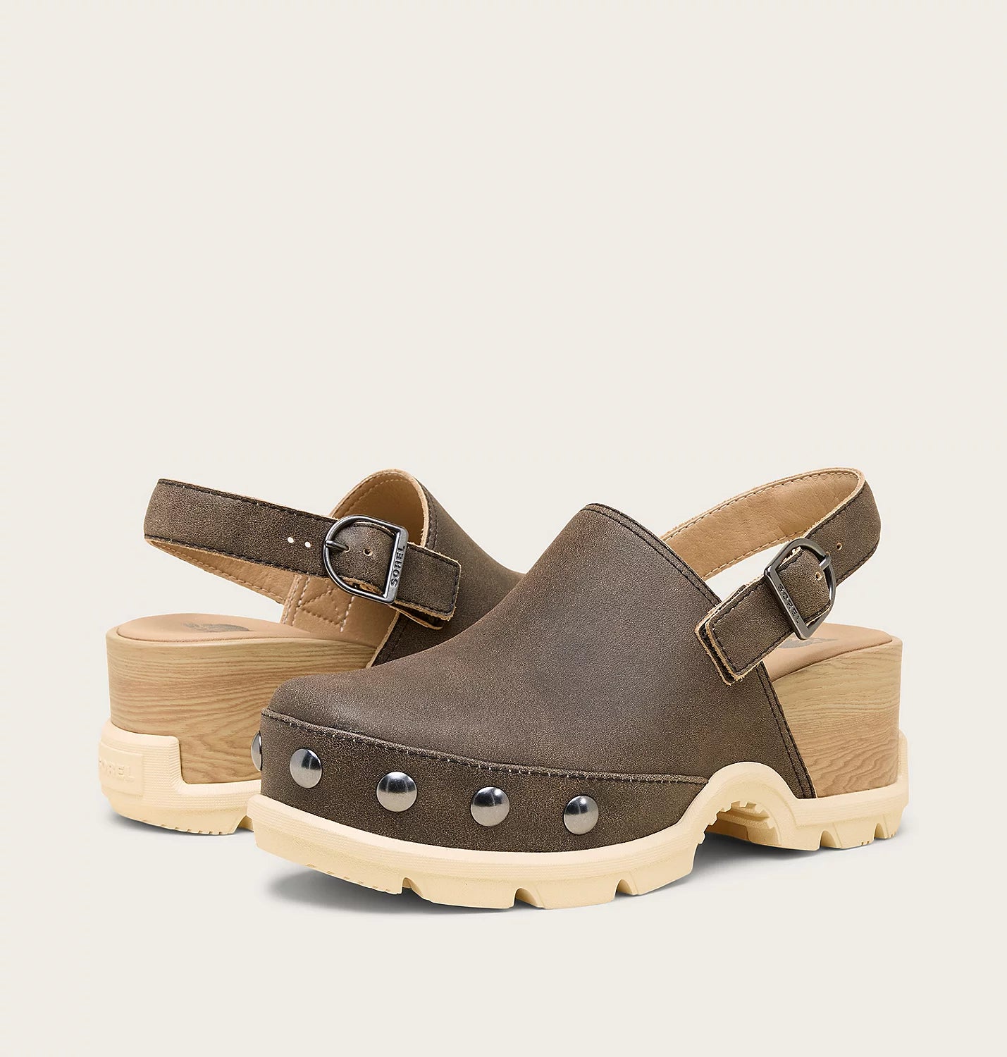 Sorel Women's Raom’n Clog RVT Women's Clog in Canoe/Bleached Ceramic