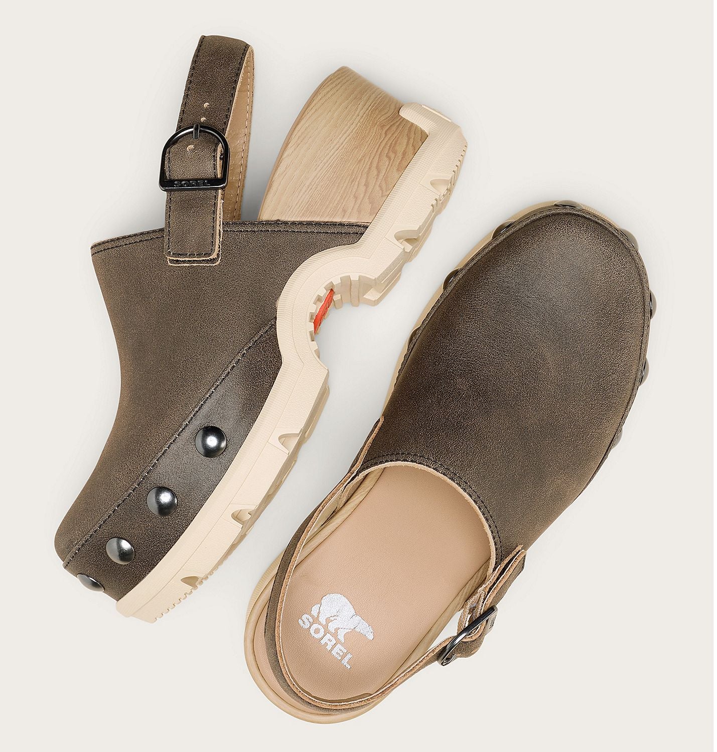 Sorel Women's Raom’n Clog RVT Women's Clog in Canoe/Bleached Ceramic
