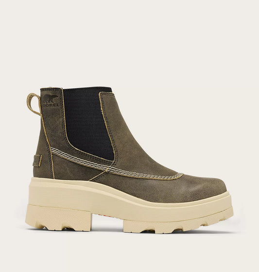 Sorel Women's Joan FRWD Chelsea Boot in Canoe/Bleached Ceramic