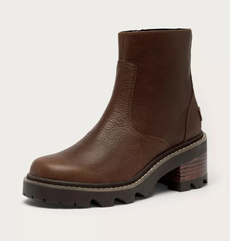 Sorel Women's Joan Now Zip Bootie in Tobacco/Blackened Brown