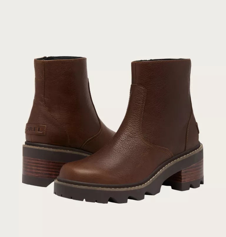 Sorel Women's Joan Now Zip Bootie in Tobacco/Blackened Brown