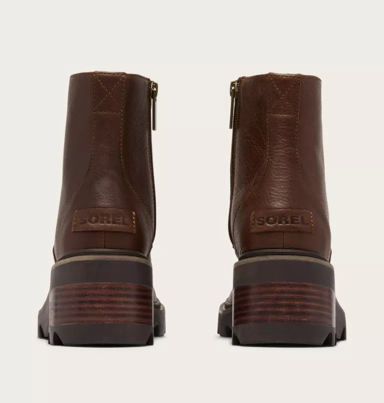 Sorel Women's Joan Now Zip Bootie in Tobacco/Blackened Brown