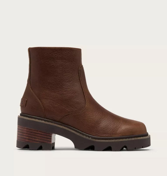 Sorel Women's Joan Now Zip Bootie in Tobacco/Blackened Brown