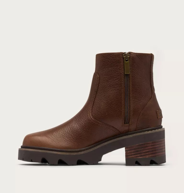 Sorel Women's Joan Now Zip Bootie in Tobacco/Blackened Brown