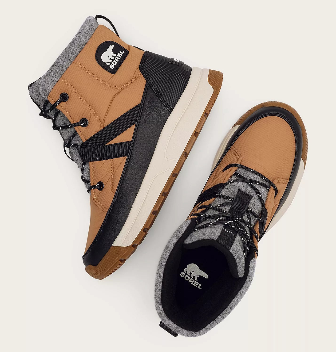 Sorel Women's Whitney III Mid Waterproof Boot in Tawny Buff/Black