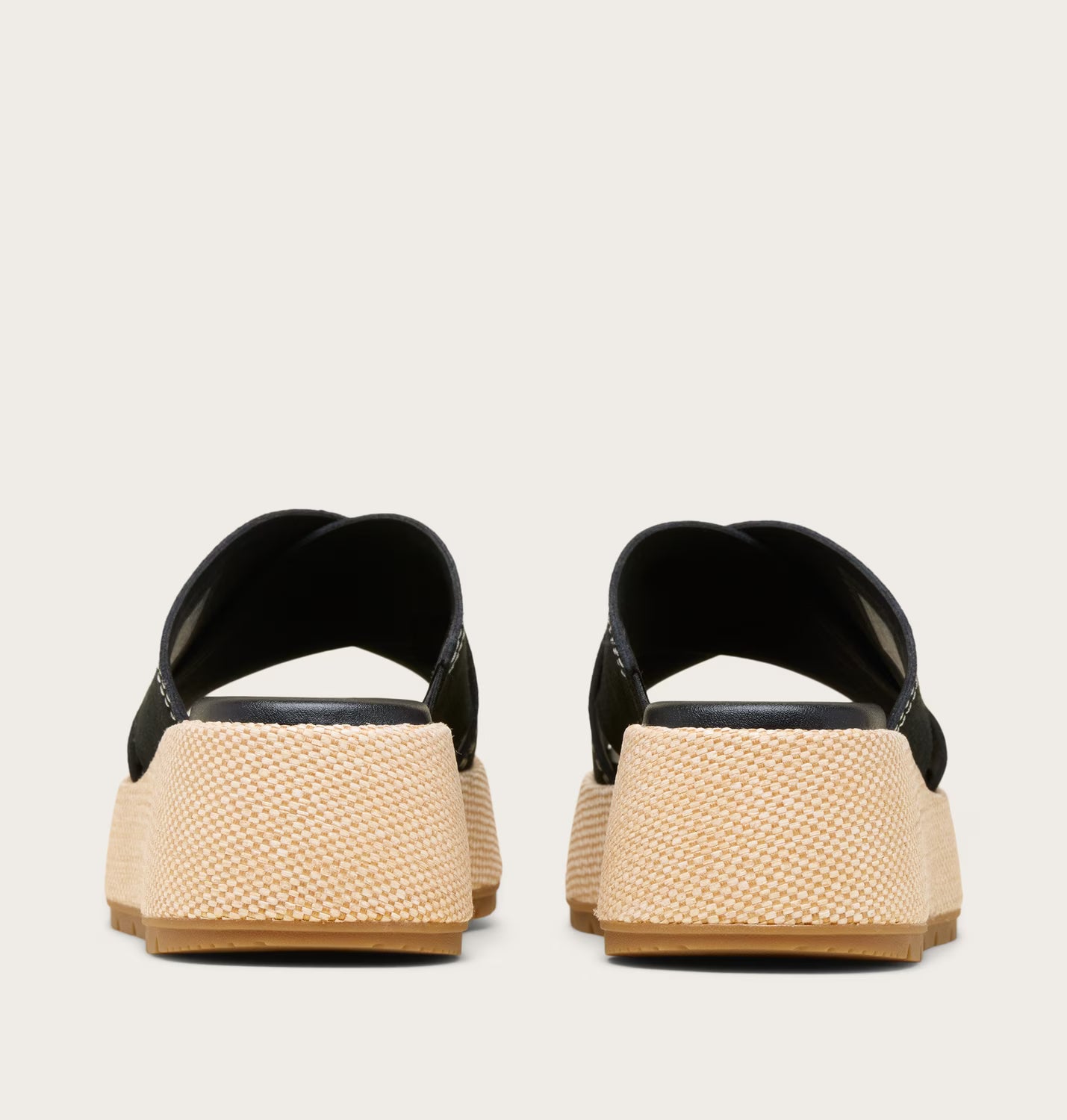 Sorel Women's Sunpeak Platform Slide Sandal in Black/Gum