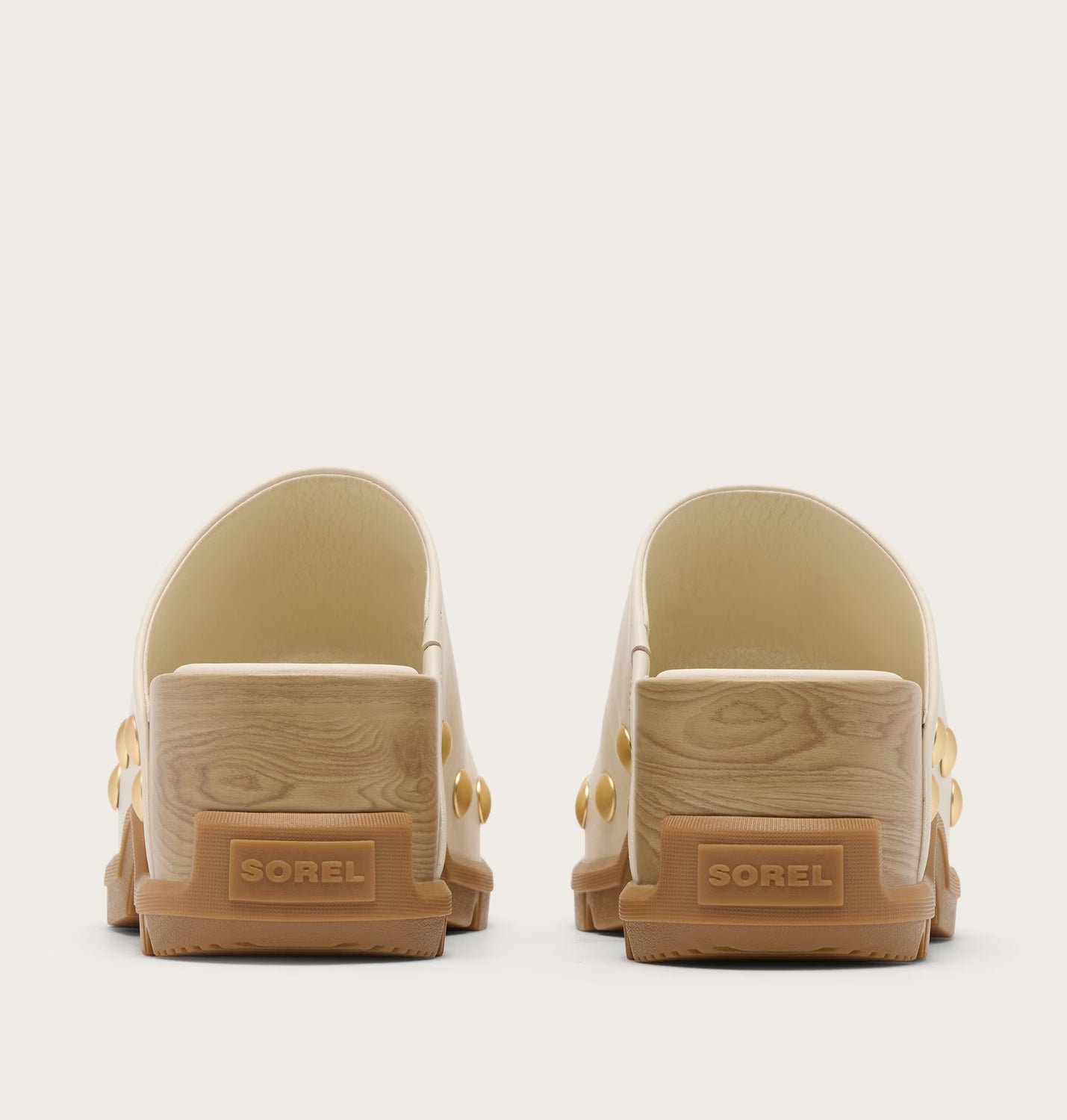 Sorel Women's Roam'n Heeled Slide Sandal in Chalk/Gum