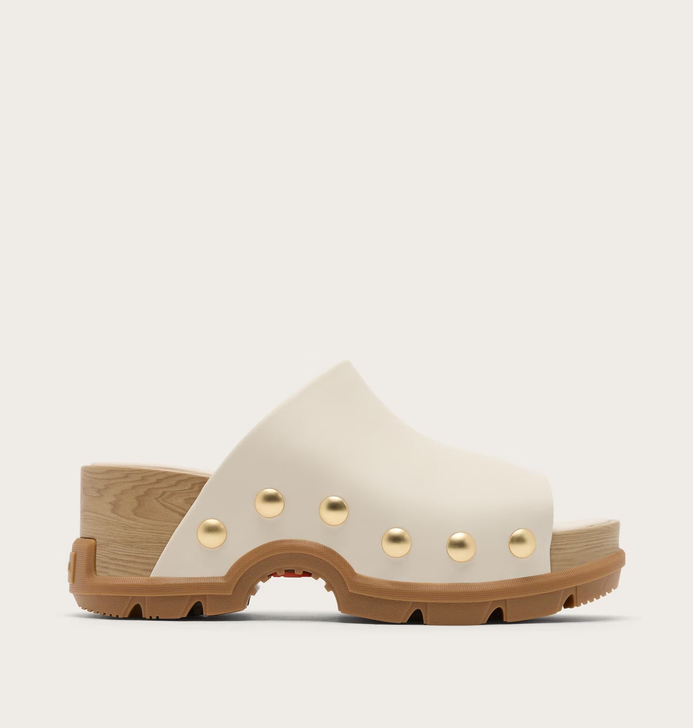 Sorel Women's Roam'n Heeled Slide Sandal in Chalk/Gum