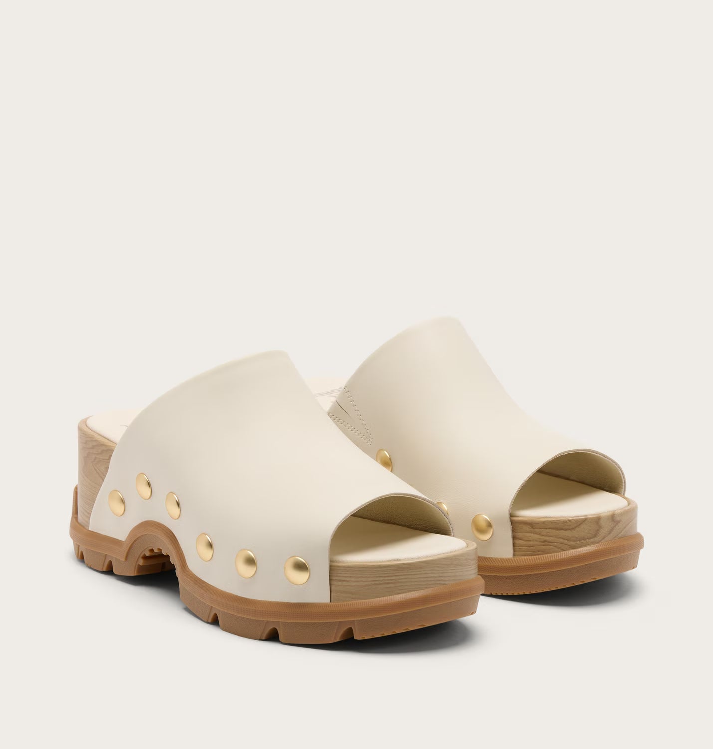 Sorel Women's Roam'n Heeled Slide Sandal in Chalk/Gum