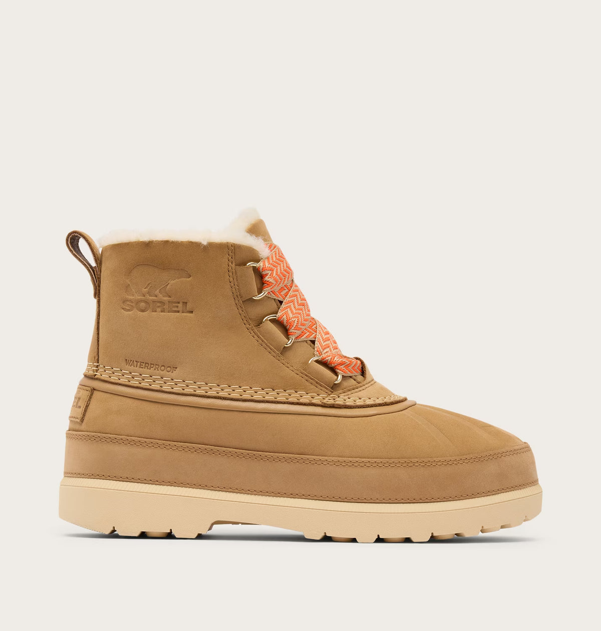 Sorel Women's Ambler Fireside Chukka Waterproof Boot in Caribou Buff, Caribou Beige