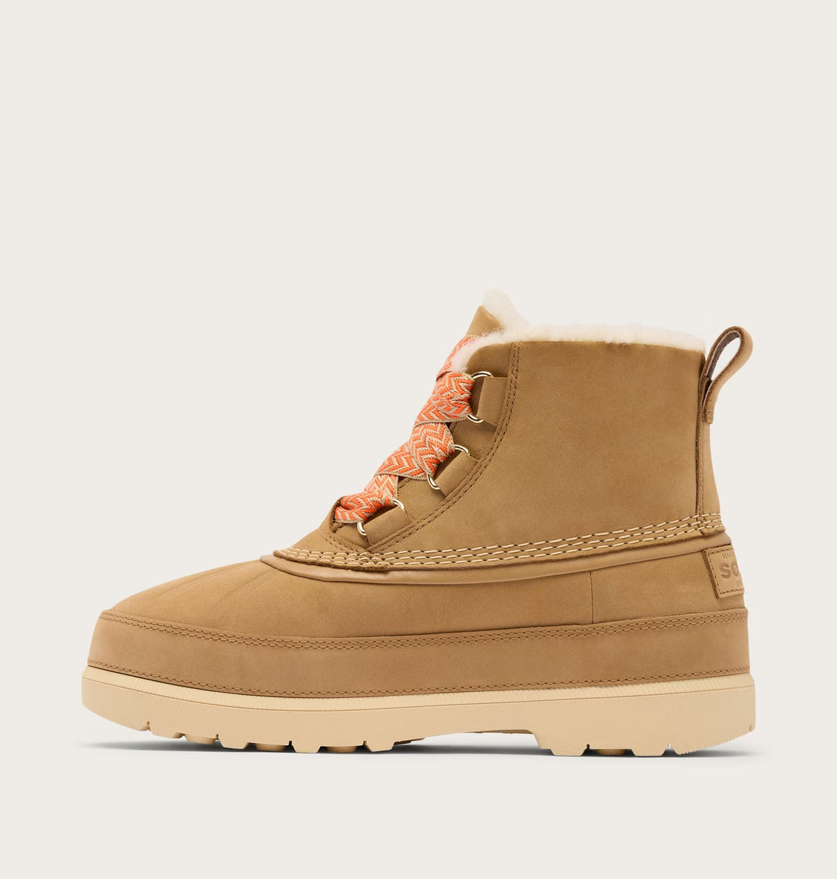 Sorel Women's Ambler Fireside Chukka Waterproof Boot in Caribou Buff, Caribou Beige