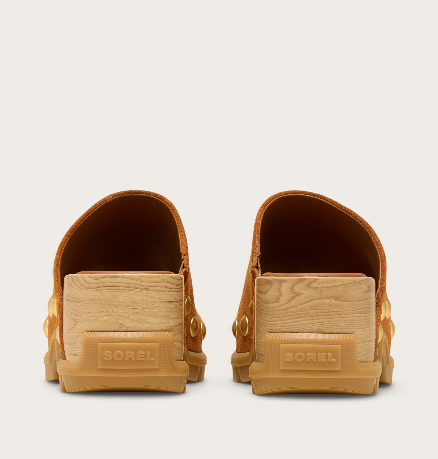 Sorel Women's Roam'n Heeled Slide Sandal in Iced Tea/Gum