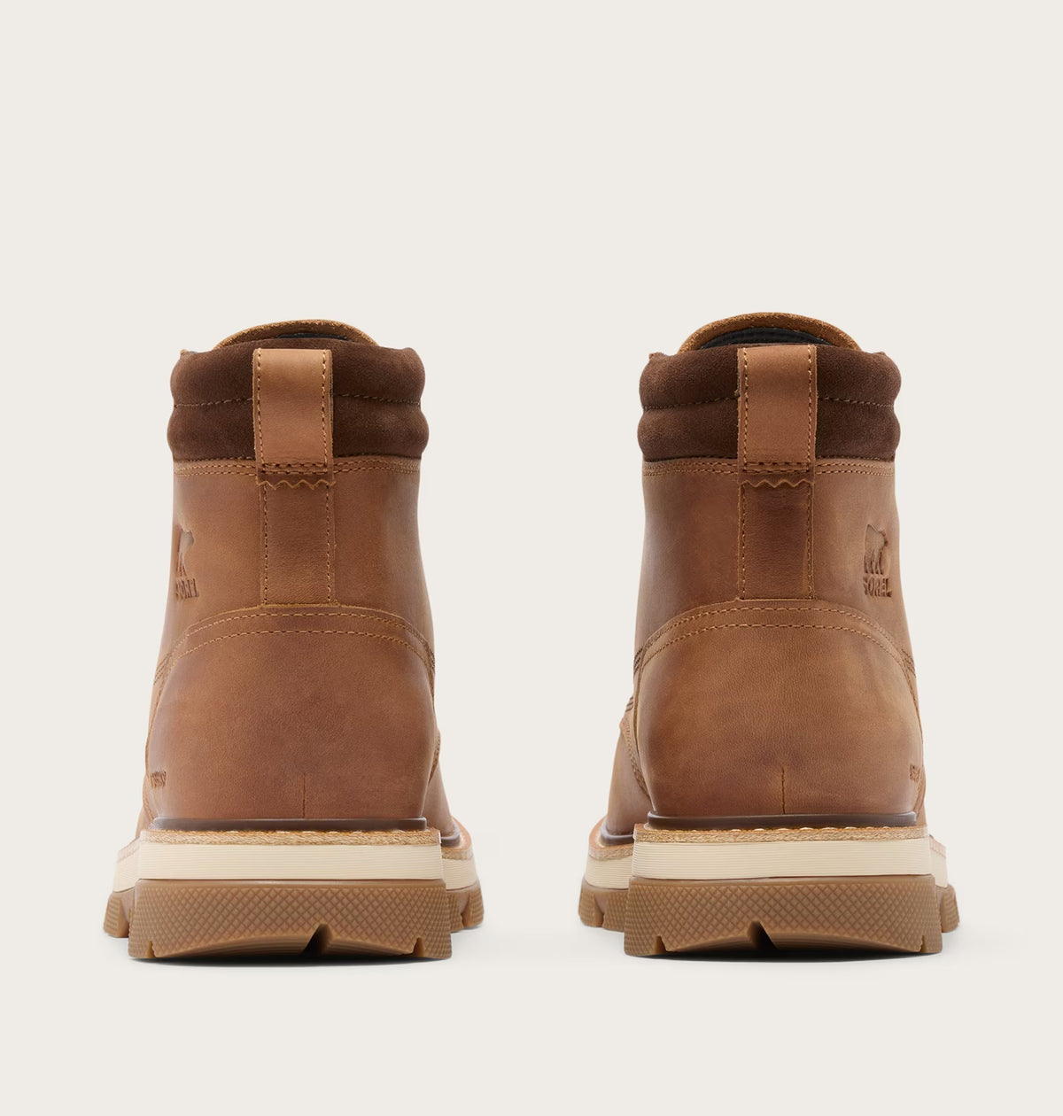 Sorel Men's Lark-47 Moc Toe Waterproof Boot in Velvet Tan/Tobacco