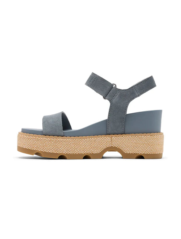 Sorel Women's Joanie IV Y Strap Wedge Sandal in Ash Gray/Gum
