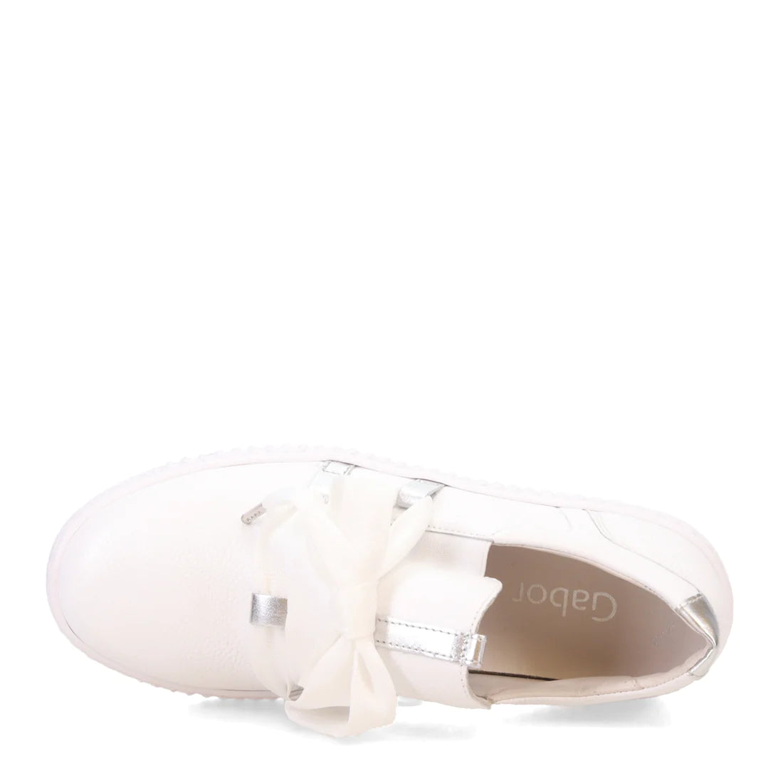 Gabor Women's Bow Sneaker in Weiss White