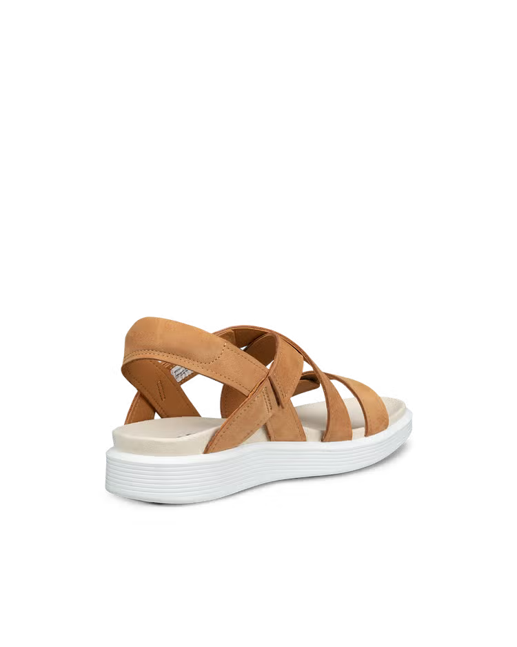 Ecco Women's Soft Sandal in Lion Tan Nubuck
