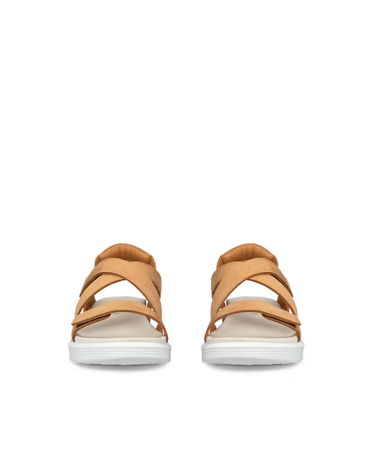 Ecco Women's Soft Sandal in Lion Tan Nubuck