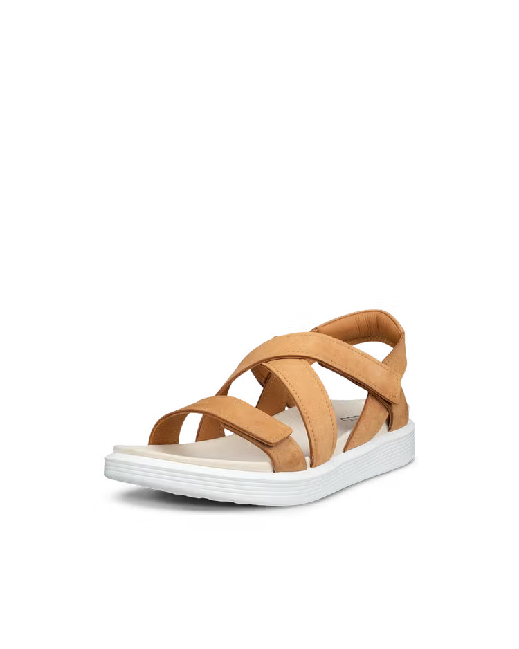Ecco Women's Soft Sandal in Lion Tan Nubuck