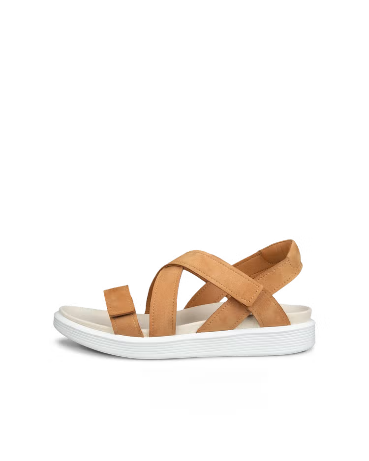 Ecco Women's Soft Sandal in Lion Tan Nubuck