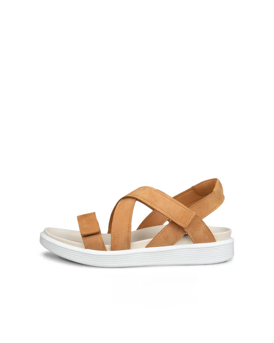 Ecco Women's Soft Sandal in Lion Tan Nubuck