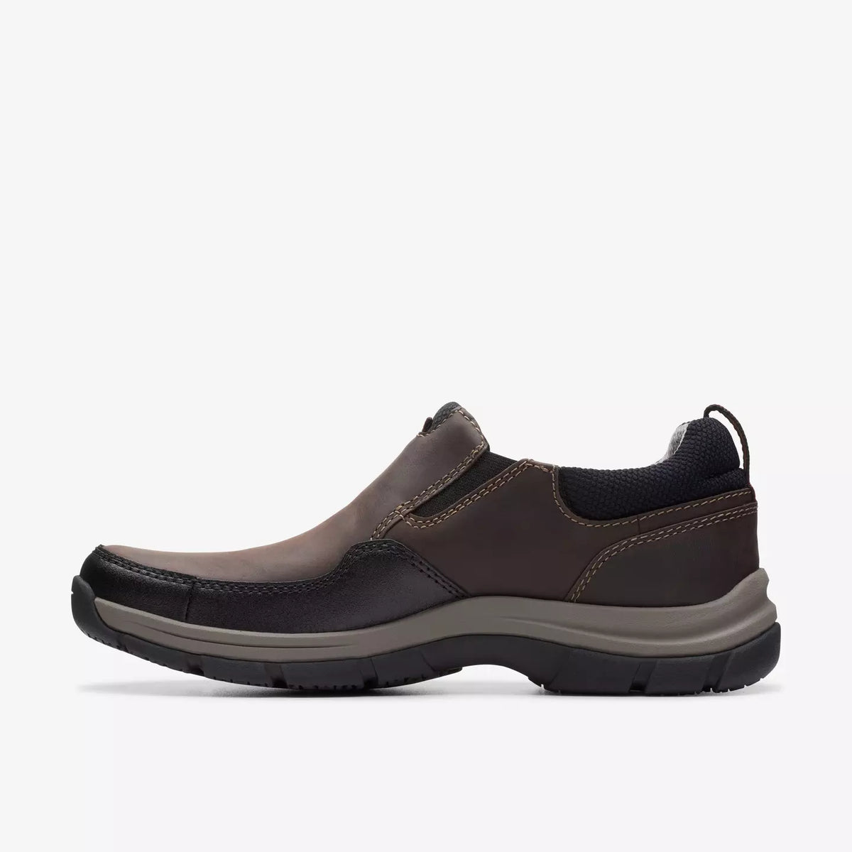 Clarks Men's Walpath Step Waterproof Slip On in Dark Brown