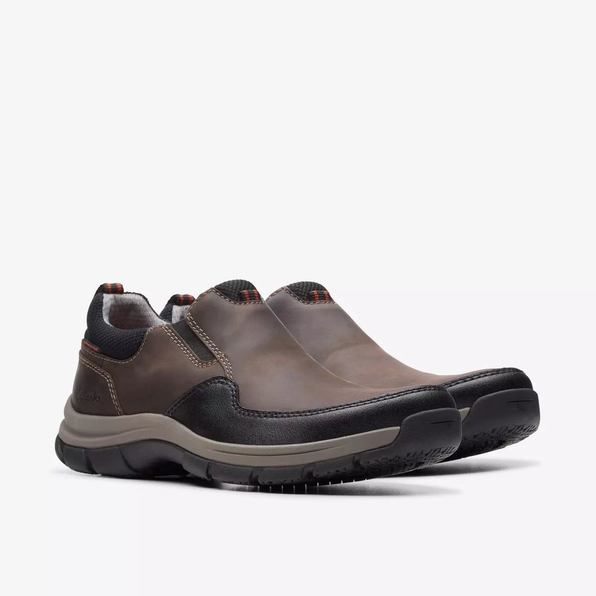 Clarks Men's Walpath Step Waterproof Slip On in Dark Brown