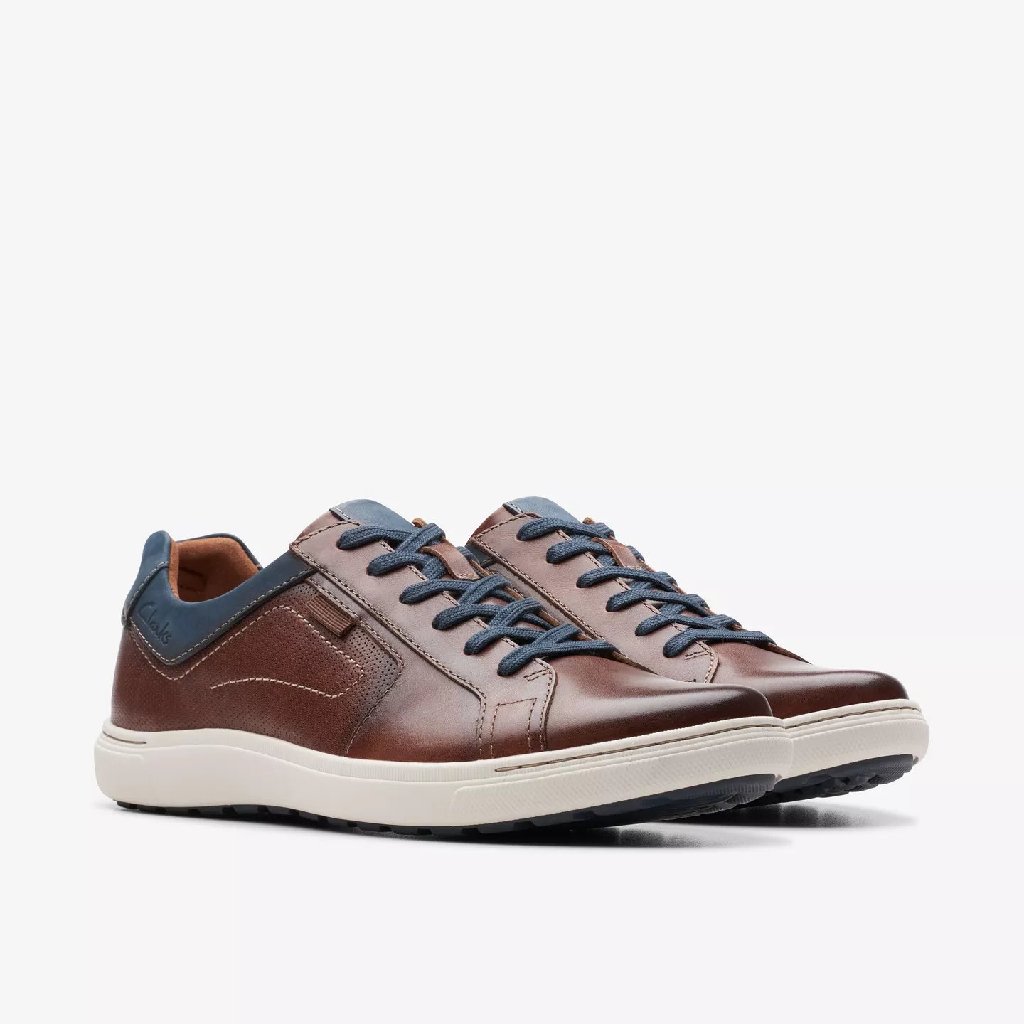 Clarks Men's Mapstone Leather Lace in Mahogany
