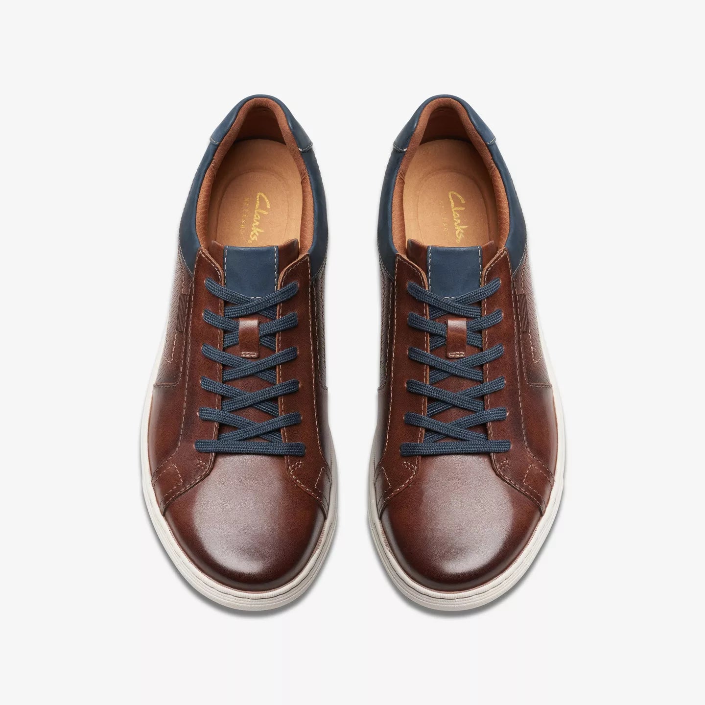 Clarks Men's Mapstone Leather Lace in Mahogany