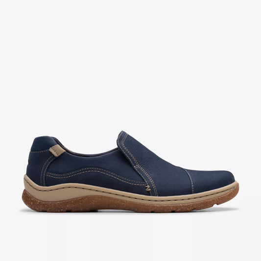 Clarks Women's Orlene Slip On in Navy Nubuck