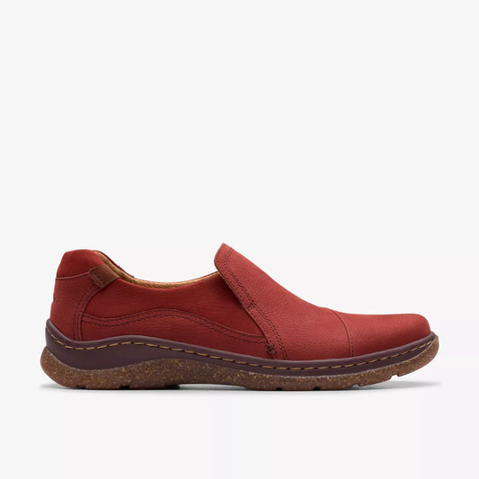 Clarks Women's Orlene Slip On in Chestnut Nubuck