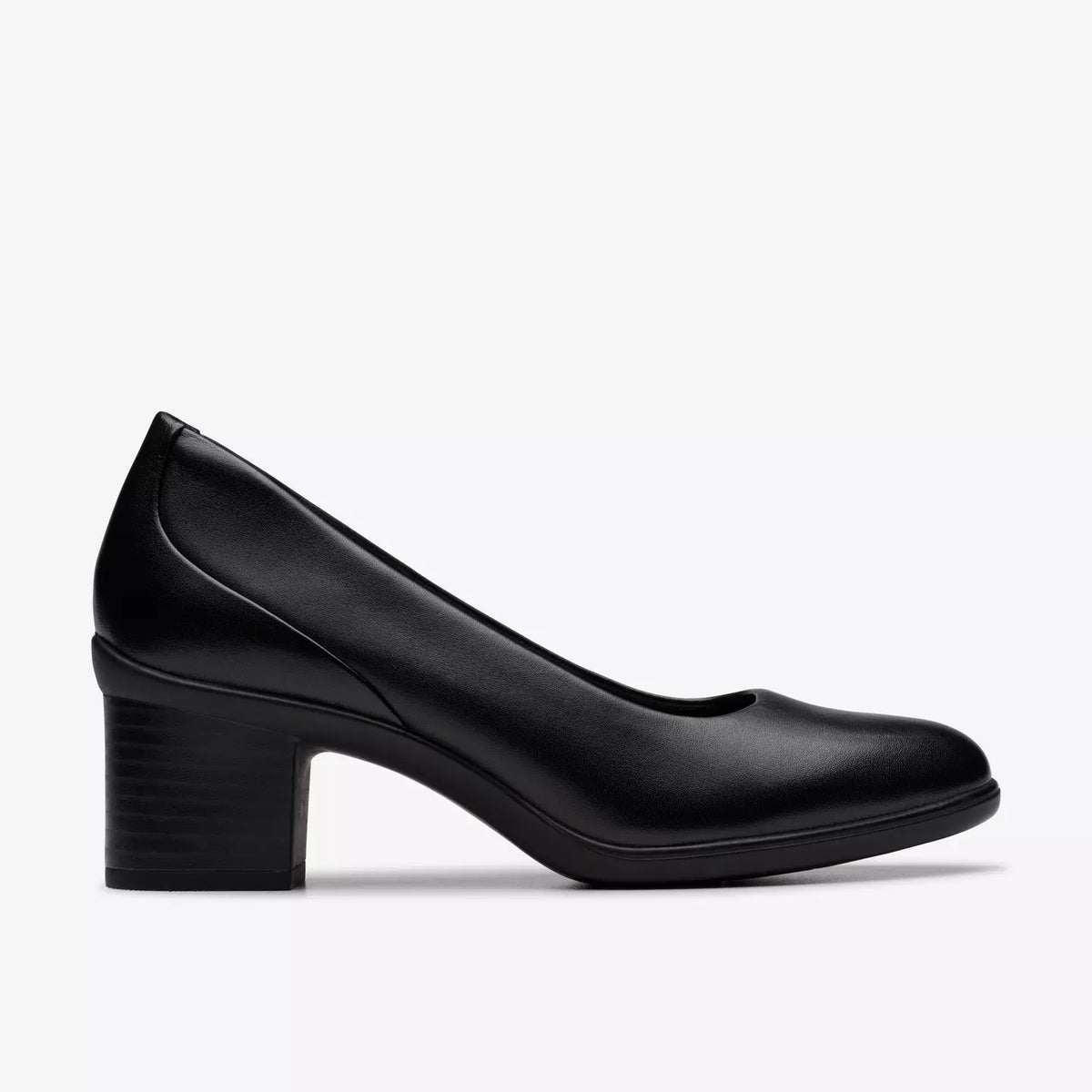 Clarks Women's Shaya Poppy Heeled Pump in Black