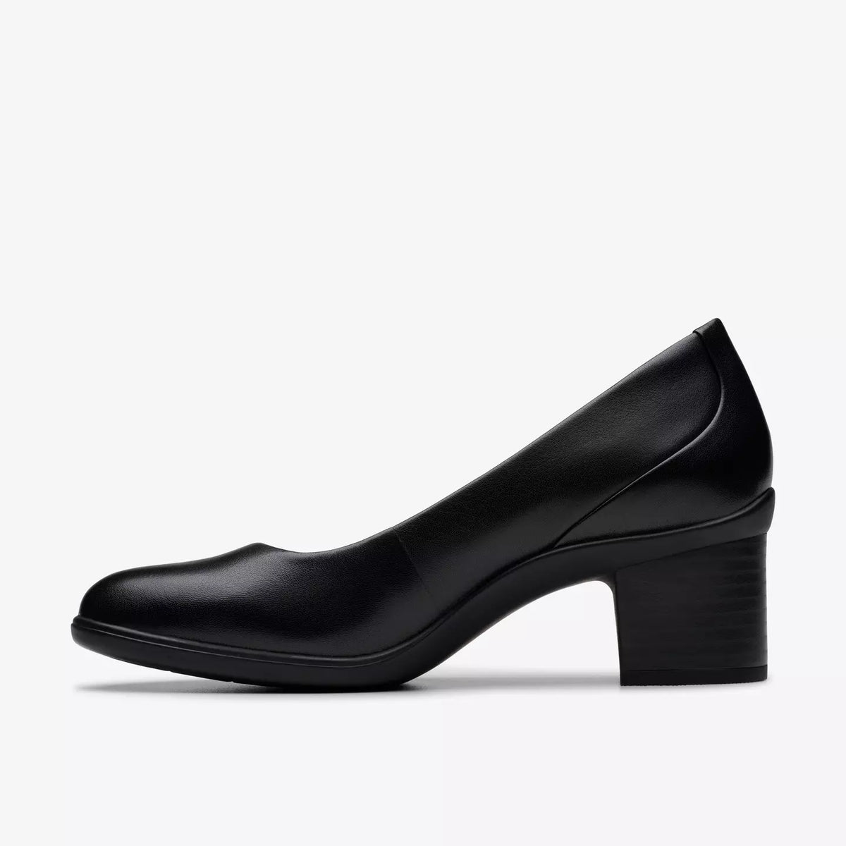 Clarks Women's Shaya Poppy Heeled Pump in Black