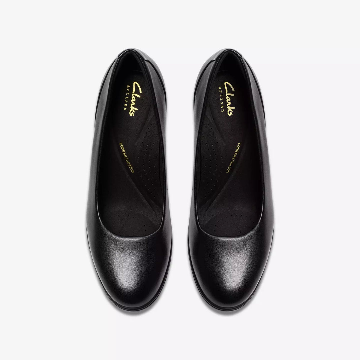 Clarks Women's Shaya Poppy Heeled Pump in Black