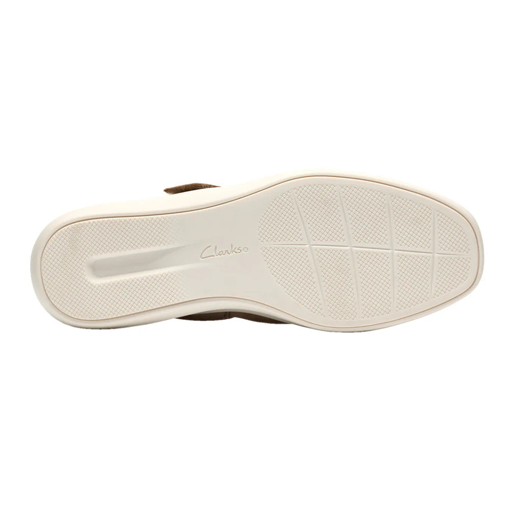Clarks Women's Lynell Strap Mary Jane in Taupe Nubuck