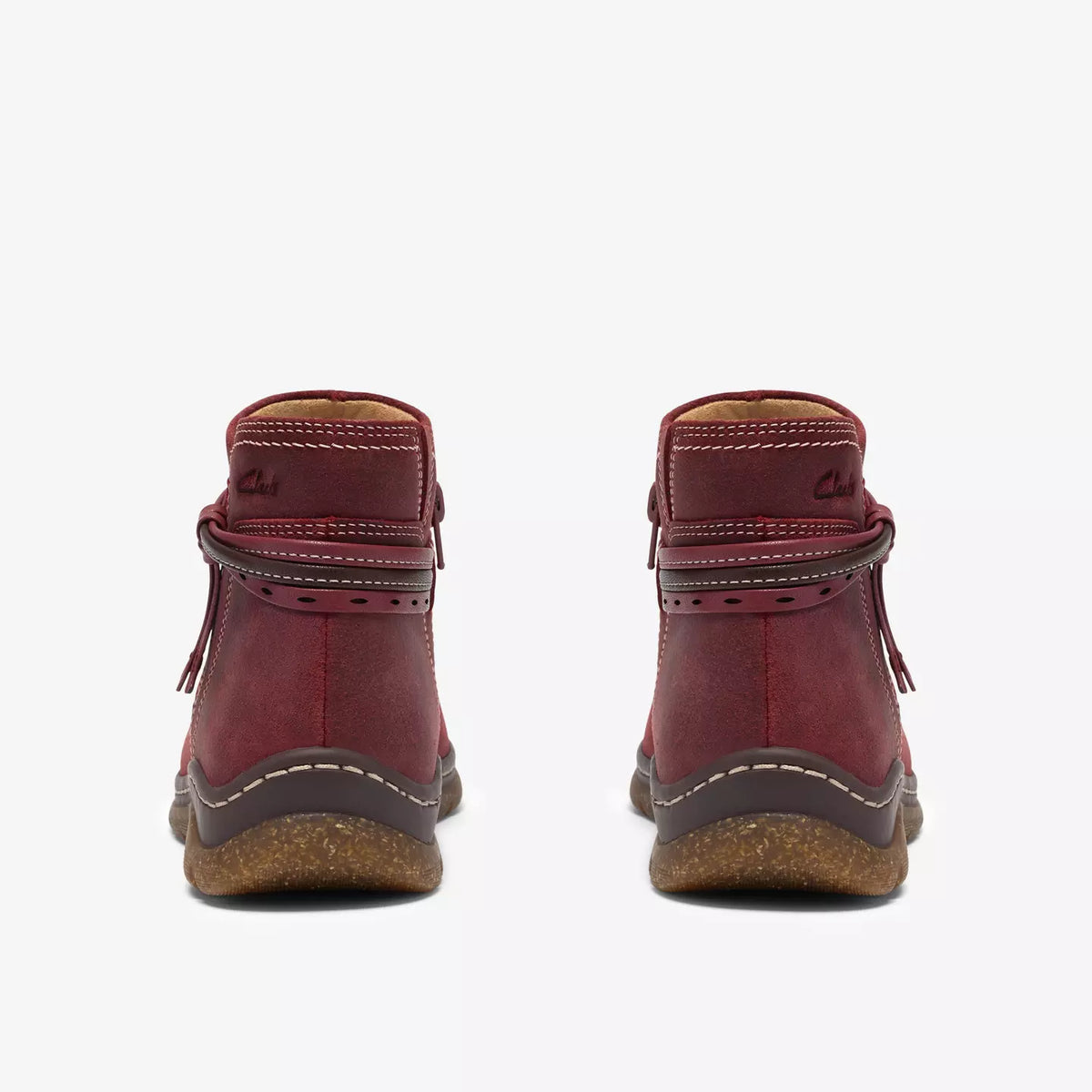 Clarks Women's Orlene Roam Side Zip Boot in Dark Red