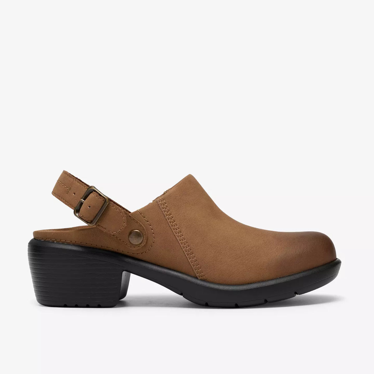 Clarks Women's Kynnzie Heeled Slingback Mule in Dark Tan