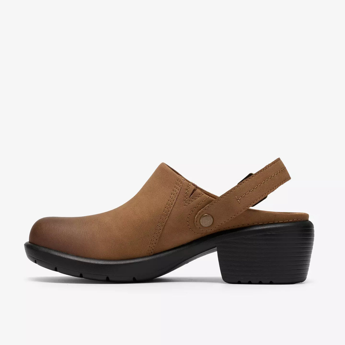 Clarks Women's Kynnzie Heeled Slingback Mule in Dark Tan