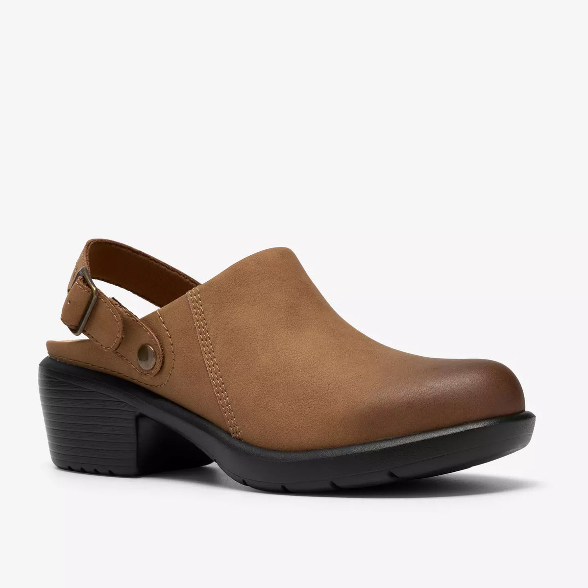 Clarks Women's Kynnzie Heeled Slingback Mule in Dark Tan