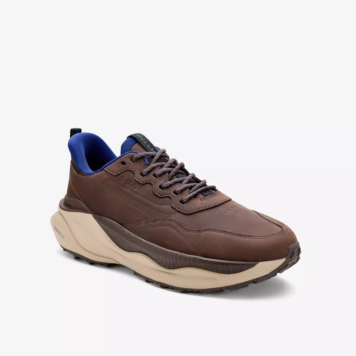 Clarks Women's Pace Trail Lo Waterproof Sneaker in Dark Sand Brown