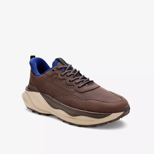 Clarks Women's Pace Trail Lo Waterproof Sneaker in Dark Sand Brown
