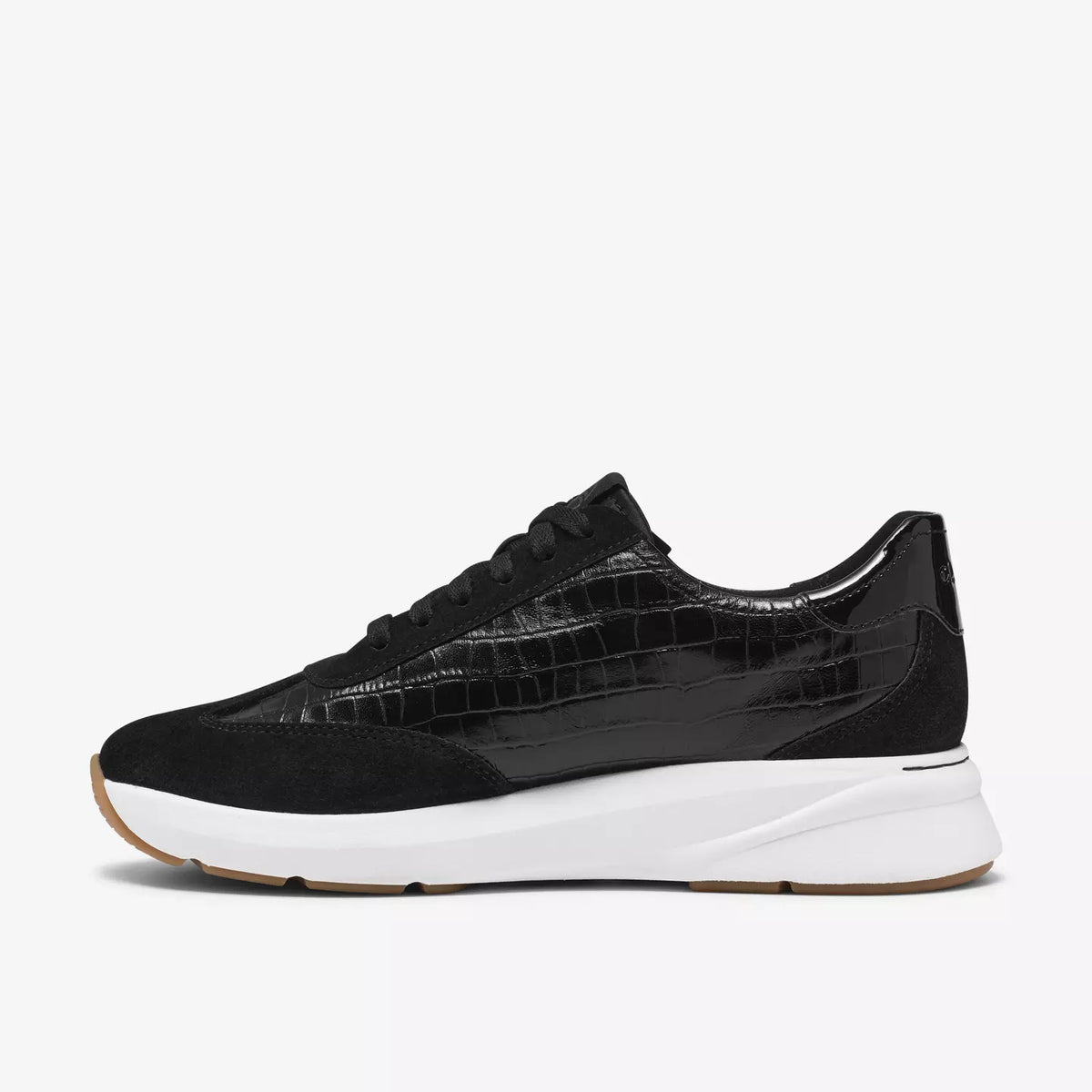 Clarks Women's Code Run Side Zip Lace Sneaker in Black Combination