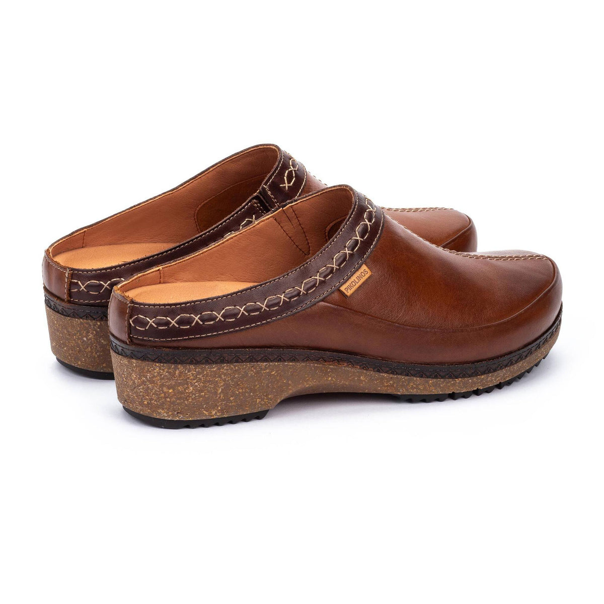 Pikolinos Women's Granada Heeled Clog in Cuero Tan