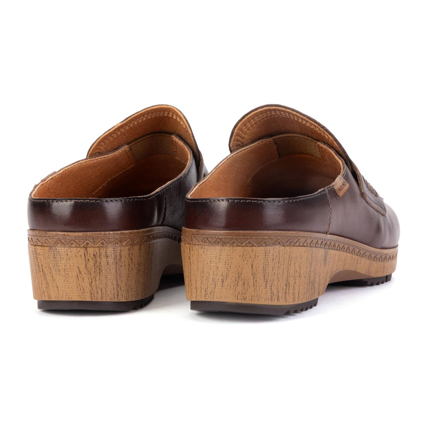 Pikolinos Women's Granada Penny Loafer Clog in Caoba Brown